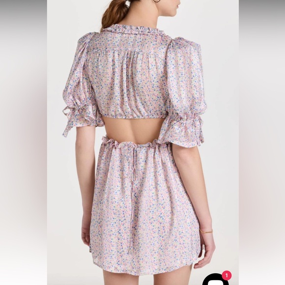 For Love & Lemons Phoebe Floral Puff Sleeve Dress - Picture 5 of 13